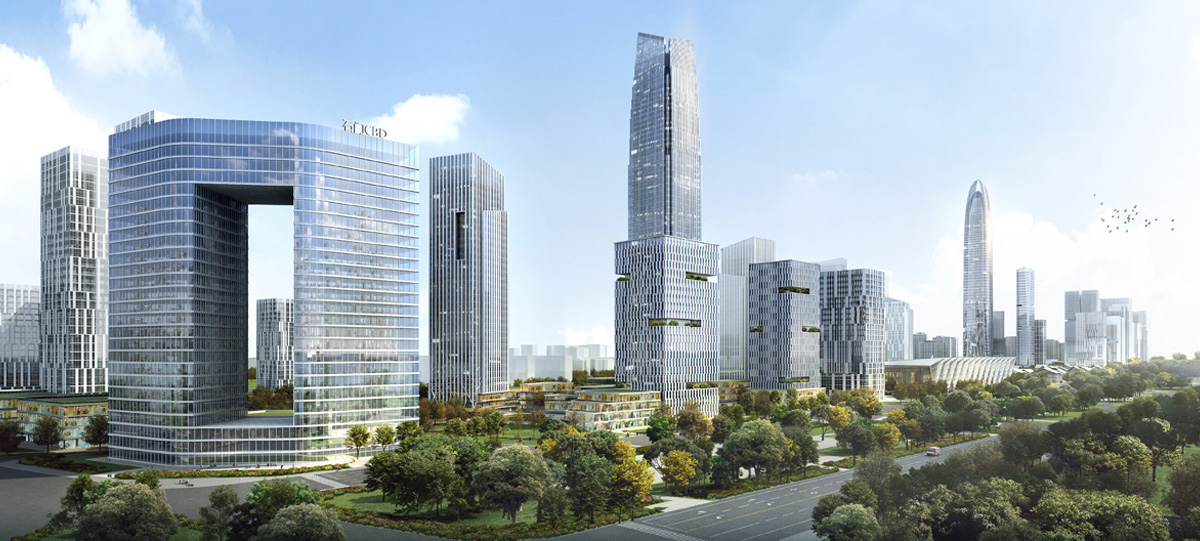 中央商務(wù)區(qū)金融商務(wù)北區(qū)將以5A甲級(jí)寫字樓聚集為群，南區(qū)將建設(shè)多功能為一體的綜合城市化辦公區(qū)域