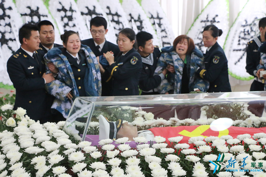 張超烈士遺體告別儀式現(xiàn)場。