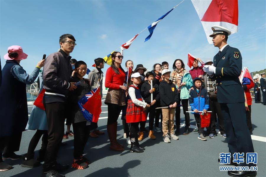 （國(guó)際）（3）中國(guó)海軍訓(xùn)練艦首次訪問惠靈頓