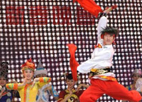 1月31日，演員在晚會上表演