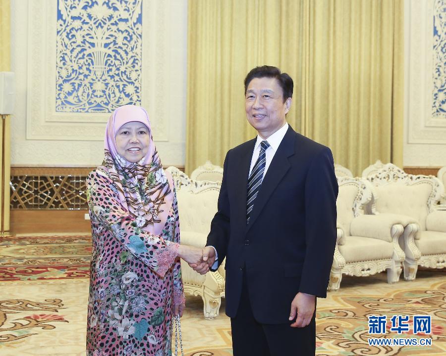 5月31日，國(guó)家副主席李源潮在北京會(huì)見文萊公主瑪斯娜。 新華社記者丁林 攝