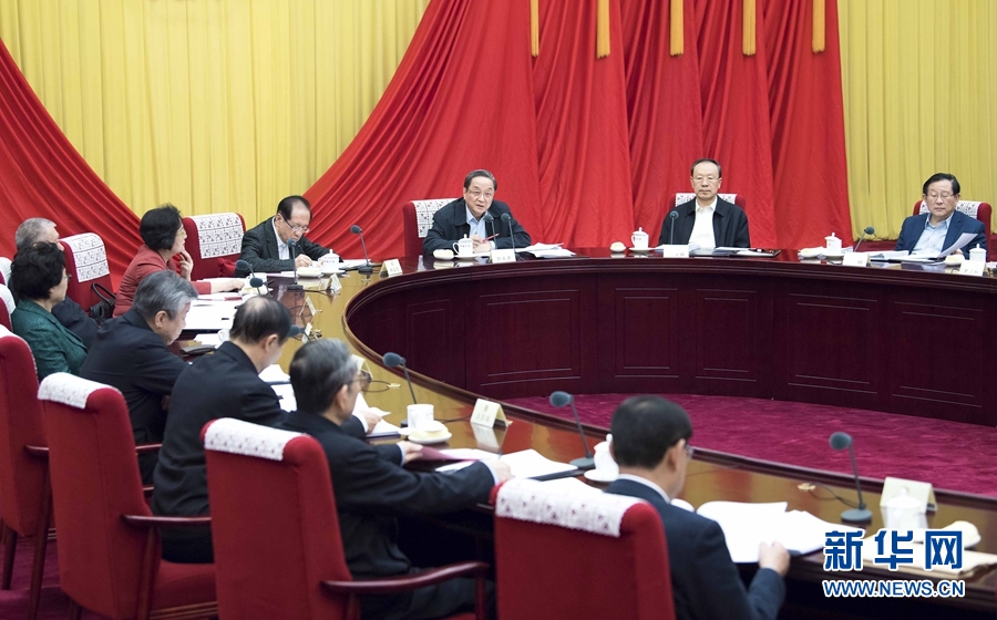 12月22日，全國政協(xié)主席俞正聲在北京主持召開政協(xié)第十二屆全國委員會第六十八次主席會議。 新華社記者 李濤 攝