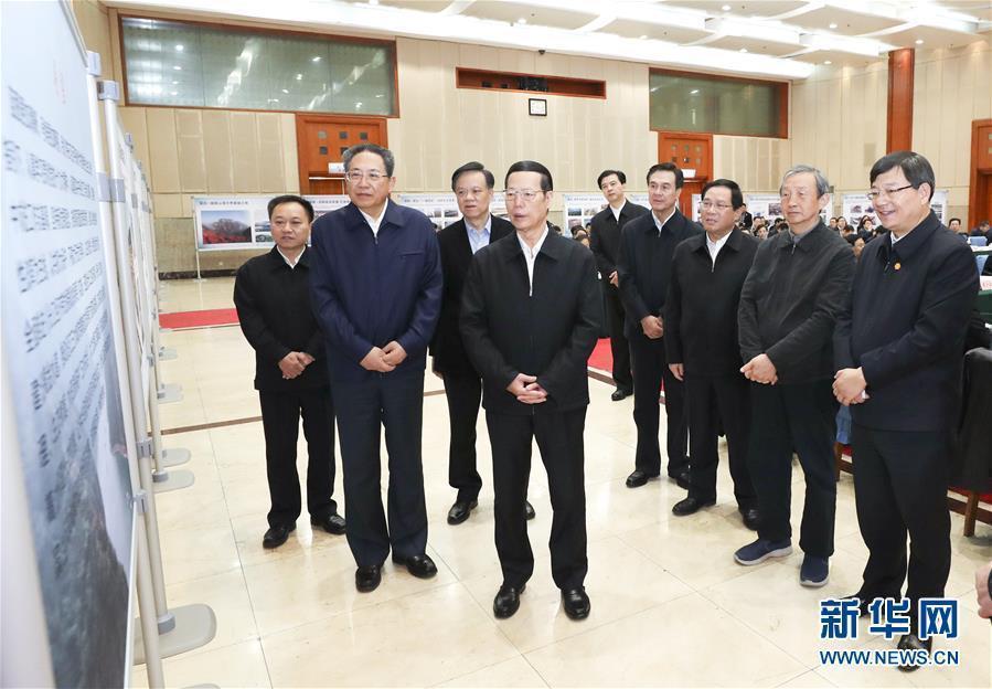 1月9日至10日，國務(wù)院副總理張高麗在安徽調(diào)研推動(dòng)長江經(jīng)濟(jì)帶發(fā)展工作。這是1月10日，張高麗主持召開推動(dòng)長江經(jīng)濟(jì)帶發(fā)展工作會(huì)議前聽取介紹。新華社記者 龐興雷 攝