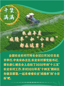 干貨滿滿！農(nóng)業(yè)年度“成績單”和“小目標”都在這里了
