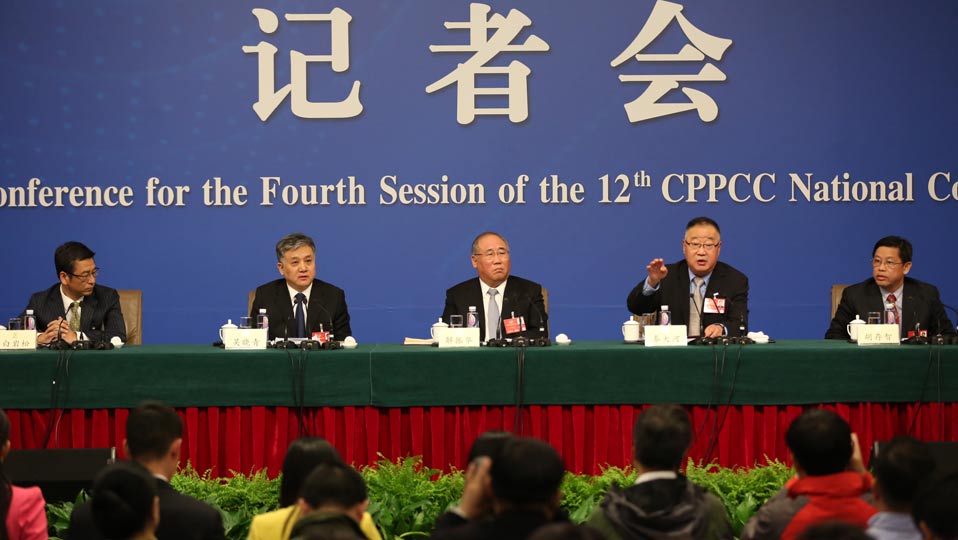 解振華、秦大河、吳曉青、胡存智、白巖松答記者問
