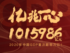 億兆一心！2020年中國GDP首次超百萬億！
