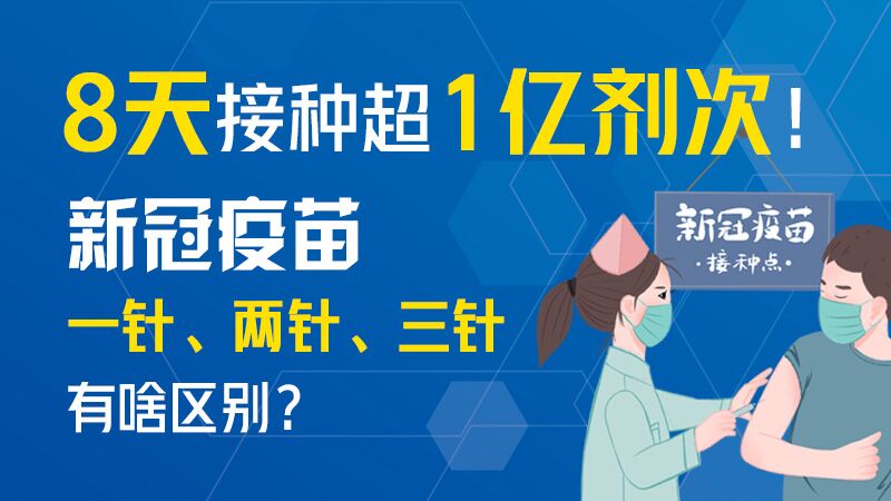 8天接種超1億劑次！新冠疫苗一針、兩針、三針有啥區(qū)別？