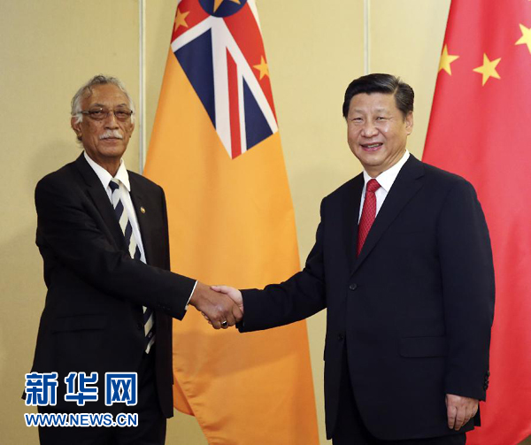 11月22日，國家主席習(xí)近平在斐濟楠迪會見紐?？偫硭Ｐ氯A社記者姚大偉攝 