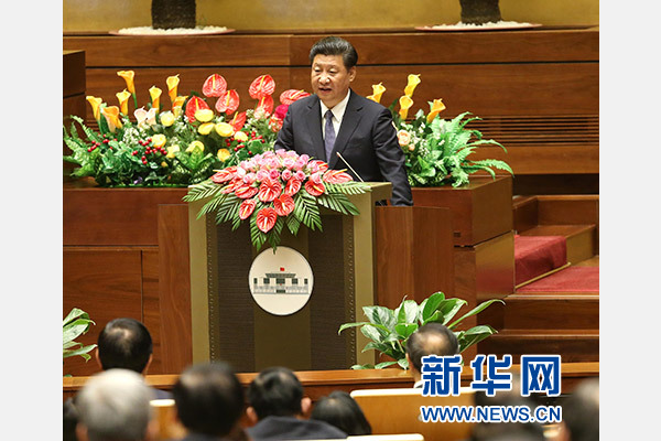 11月6日，中共中央總書記、國家主席習(xí)近平在越南國會發(fā)表題為《共同譜寫中越友好新篇章》的重要演講。 新華社記者 龐興雷 攝