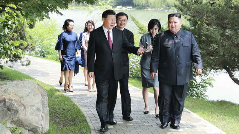 習近平會見朝鮮勞動黨委員長、國務委員會委員長金正恩
